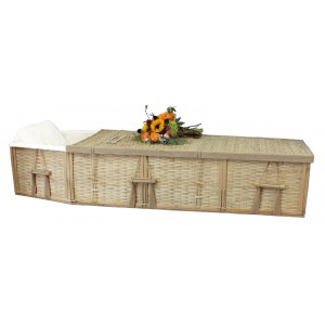 6 Point Bamboo Coffin Unassembled